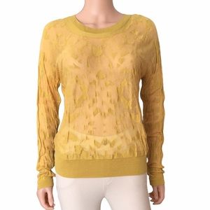 CAbi Women’s Yellow Gold Textured Top